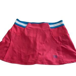 Wilson Girls Tennis Skort Sz XS TP Athletic Athleisure Bottom Tennis Coral Blue